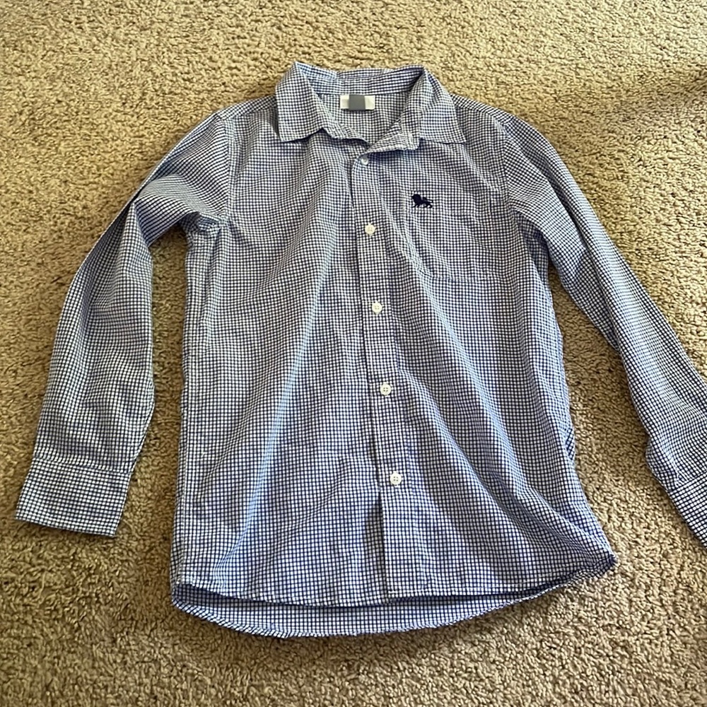 blue button down